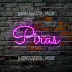piras in Pink Neon style - 3D name wallpaper