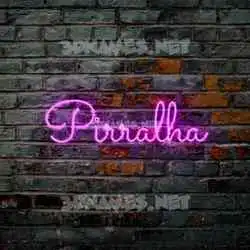 pirralha in Pink Neon style - 3D name wallpaper