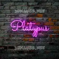 platypus in Pink Neon style - 3D name wallpaper