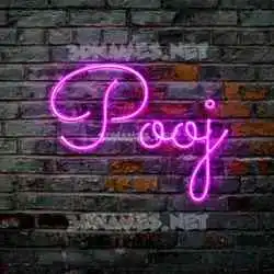 pooj in Pink Neon style - 3D name wallpaper