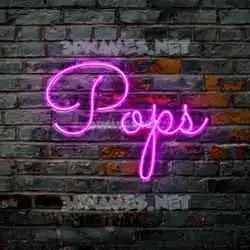 pops in Pink Neon style - 3D name wallpaper