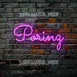 porinz in Pink Neon style - 3D name wallpaper