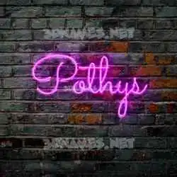 pothys in Pink Neon style - 3D name wallpaper