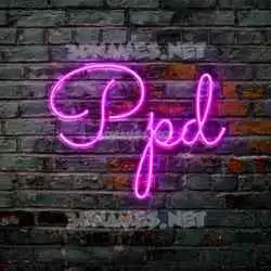 ppd in Pink Neon style - 3D name wallpaper