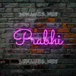 prabhi in Pink Neon style - 3D name wallpaper