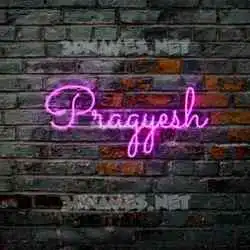 pragyesh in Pink Neon style - 3D name wallpaper