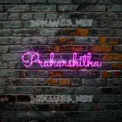 praharshitha in Pink Neon style - 3D name wallpaper