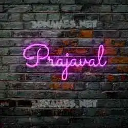 prajaval in Pink Neon style - 3D name wallpaper