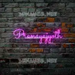pranayajyoth in Pink Neon style - 3D name wallpaper