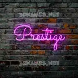 prestige in Pink Neon style - 3D name wallpaper