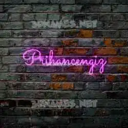 prihancengiz in Pink Neon style - 3D name wallpaper