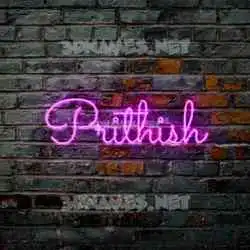 prithish in Pink Neon style - 3D name wallpaper