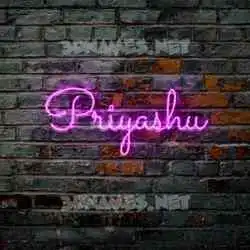 priyashu in Pink Neon style - 3D name wallpaper