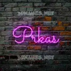 prkas in Pink Neon style - 3D name wallpaper