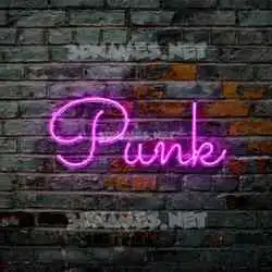 punk in Pink Neon style - 3D name wallpaper