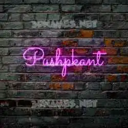pushpkant in Pink Neon style - 3D name wallpaper