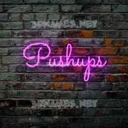 pushups in Pink Neon style - 3D name wallpaper