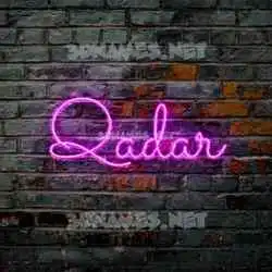 qadar in Pink Neon style - 3D name wallpaper