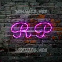 r p in Pink Neon style - 3D name wallpaper