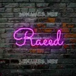 raeed in Pink Neon style - 3D name wallpaper