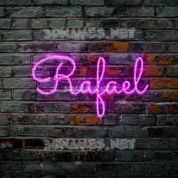 rafael in Pink Neon style - 3D name wallpaper