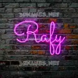 rafy in Pink Neon style - 3D name wallpaper
