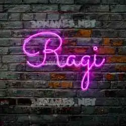 ragi in Pink Neon style - 3D name wallpaper