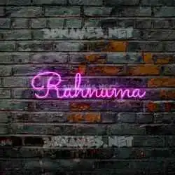rahnuma in Pink Neon style - 3D name wallpaper