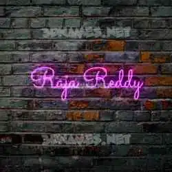 raja reddy in Pink Neon style - 3D name wallpaper