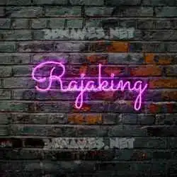 rajaking in Pink Neon style - 3D name wallpaper