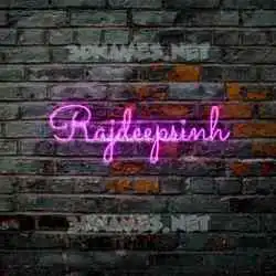 rajdeepsinh in Pink Neon style - 3D name wallpaper