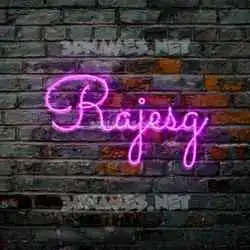 rajesg in Pink Neon style - 3D name wallpaper