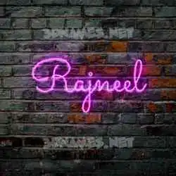 rajneel in Pink Neon style - 3D name wallpaper