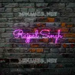 rajpal singh in Pink Neon style - 3D name wallpaper