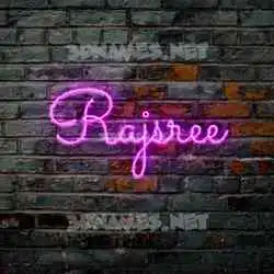 rajsree in Pink Neon style - 3D name wallpaper