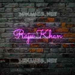 raju khan in Pink Neon style - 3D name wallpaper