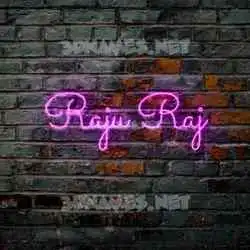 raju raj in Pink Neon style - 3D name wallpaper