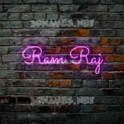 ram raj in Pink Neon style - 3D name wallpaper