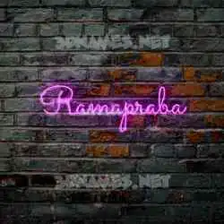 ramapraba in Pink Neon style - 3D name wallpaper