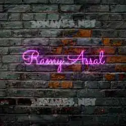 ramy assal in Pink Neon style - 3D name wallpaper