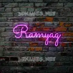 ramyag in Pink Neon style - 3D name wallpaper