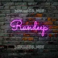 randeep in Pink Neon style - 3D name wallpaper