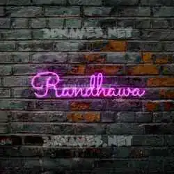 randhawa in Pink Neon style - 3D name wallpaper
