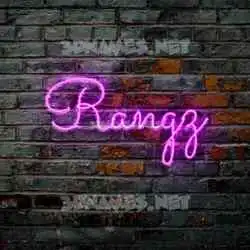 rangz in Pink Neon style - 3D name wallpaper