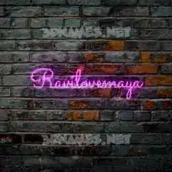 ravilovemaya in Pink Neon style - 3D name wallpaper
