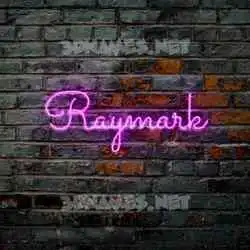 raymark in Pink Neon style - 3D name wallpaper