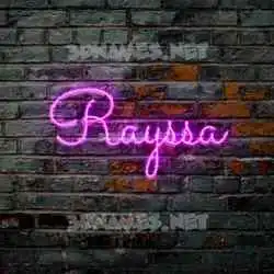 rayssa in Pink Neon style - 3D name wallpaper