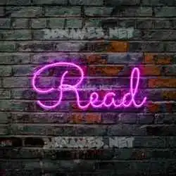 read in Pink Neon style - 3D name wallpaper