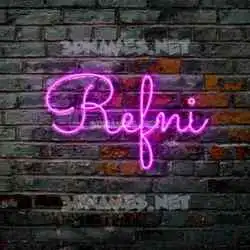 refni in Pink Neon style - 3D name wallpaper