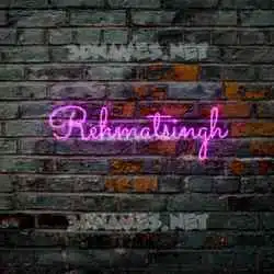 rehmatsingh in Pink Neon style - 3D name wallpaper